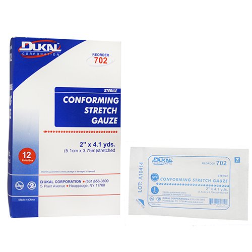 Conforming Bandage Dukal 2 Inch X 4 1/10 Yard 1 Ply Sterile 1 per Pack