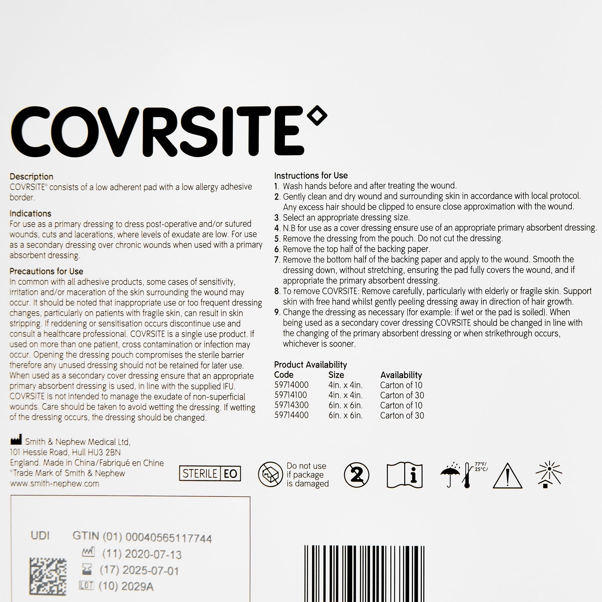 covrsite composite dressing 6 x 6 inch covrsite composite dressing mk350591bx