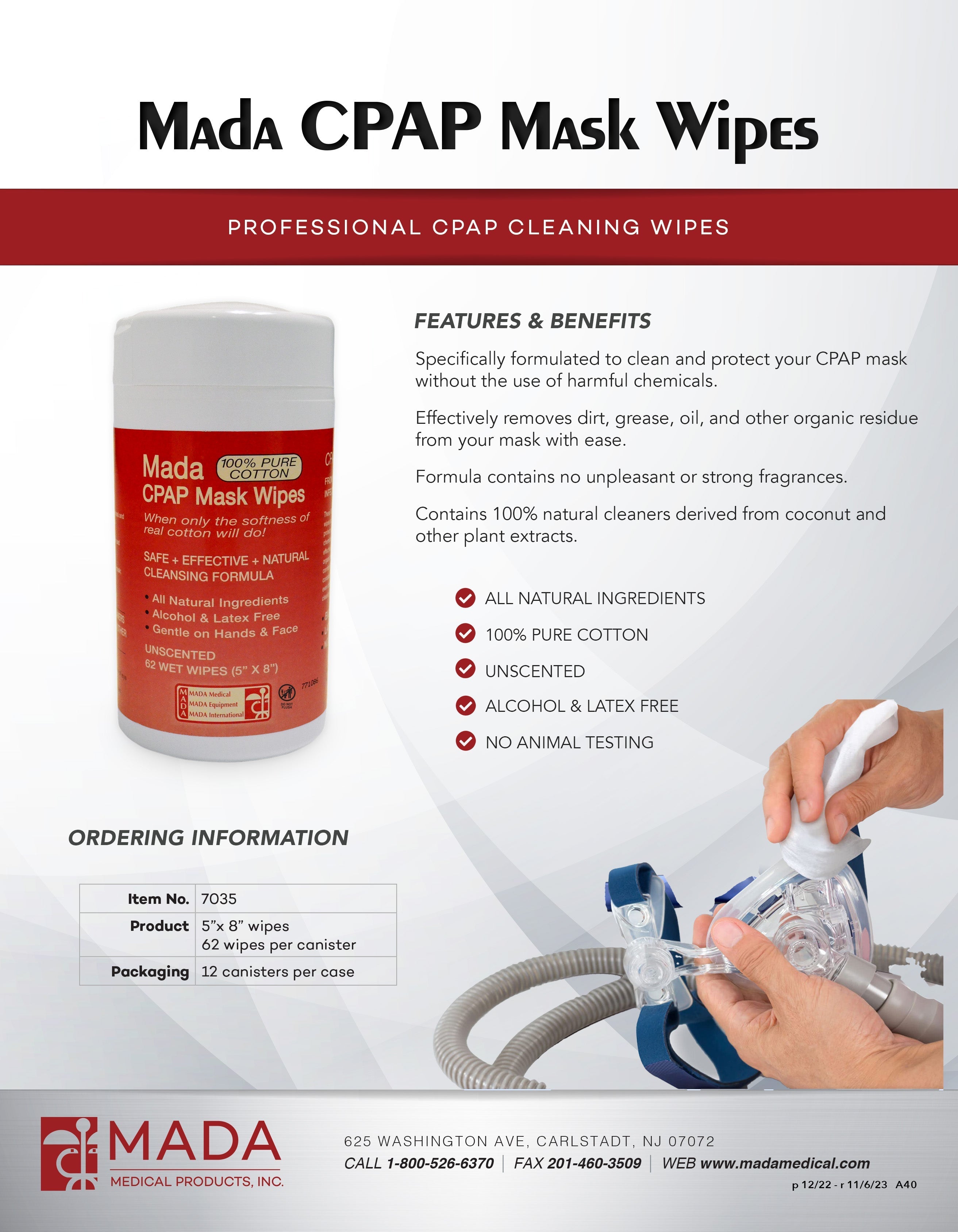 cpap wipes packaging type case