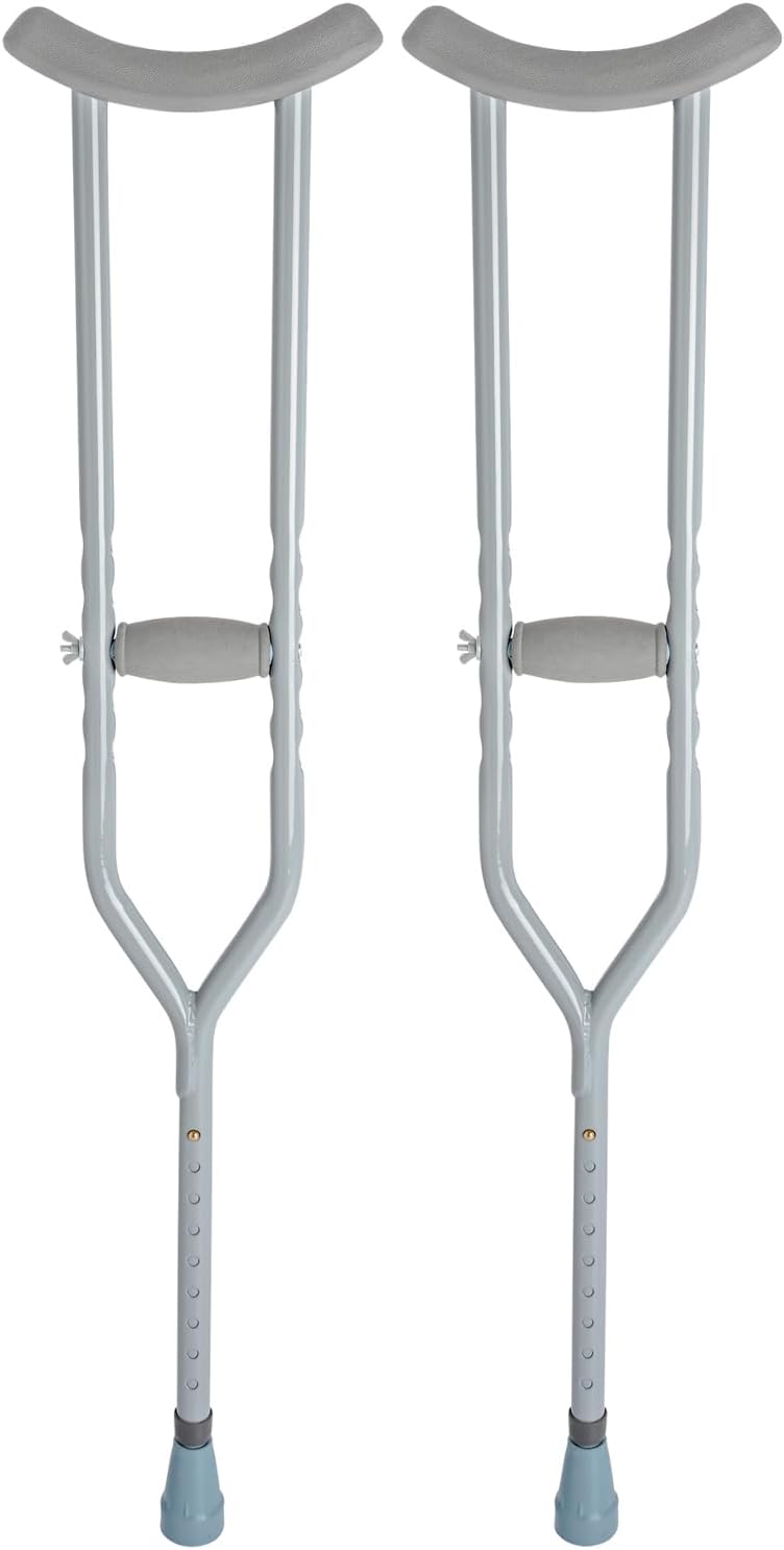 crutches steel h d bariatric adult pair
