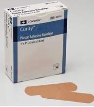 Adhesive Strip Curity 1 X 3 Inch Plastic Rectangle Tan Sterile