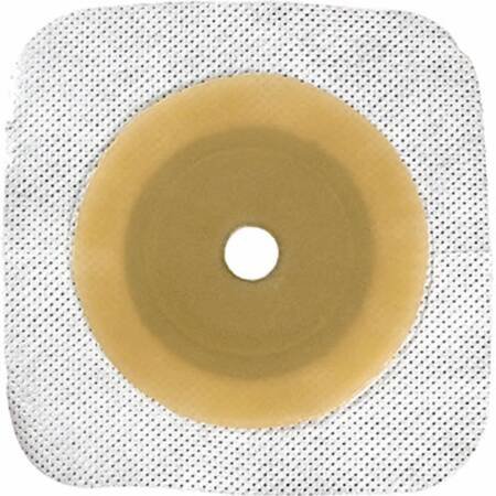 Ostomy Barrier Esteem synergy Precut, Standard Wear Stomahesive Adhesive Medium Flange Esteem Synergy System Hydrocolloid 1 1/2 Inch Opening 4 1/2 X 4 1/2 Inch