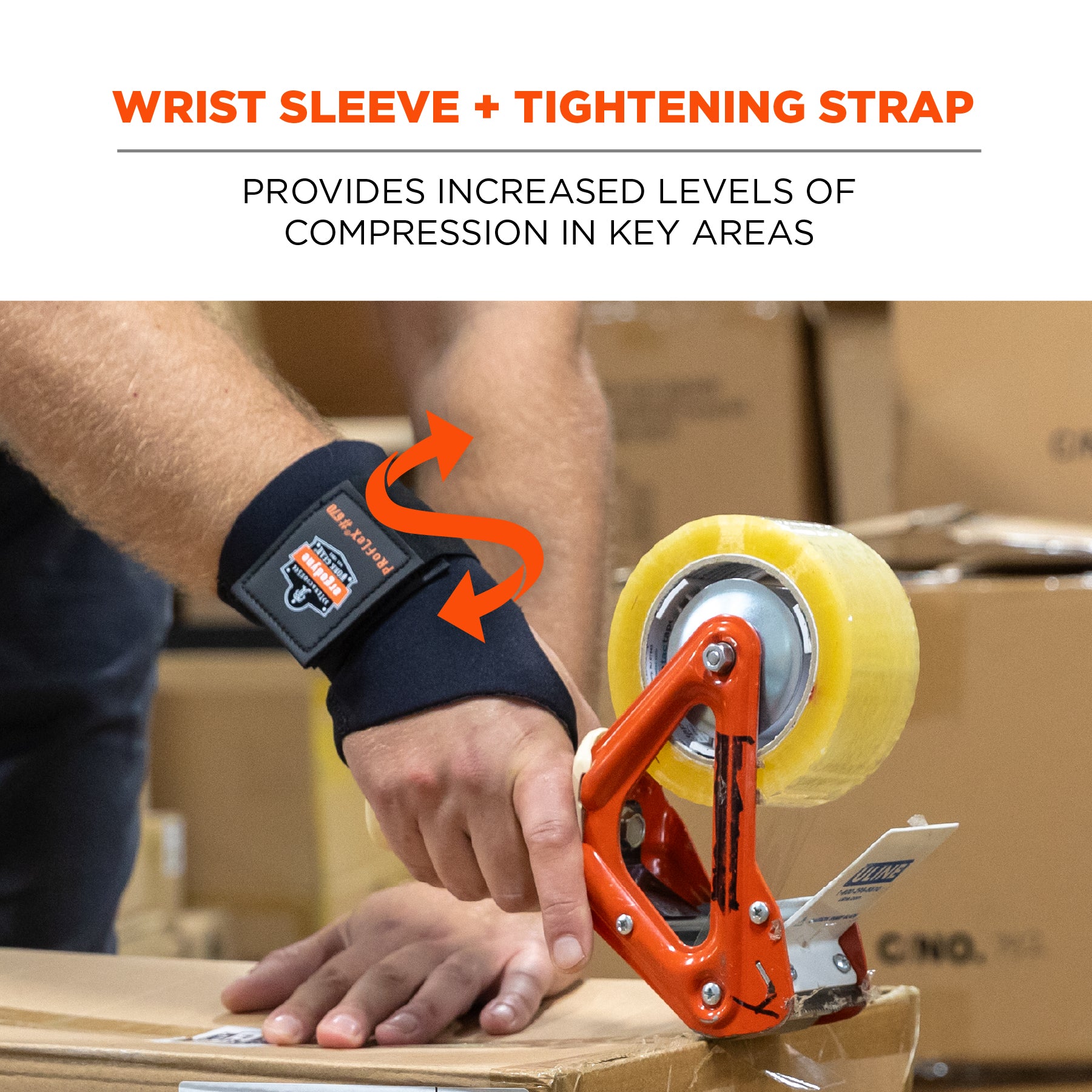 Wrist Support ProFlex 670 Ambidextrous Single Strap Neoprene Left or Right Hand Black Large,Packaging Type- Each