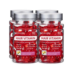BULUBIU Hair Vitamin Conditioningserum Leave In Formula with Argan,Macadamia and Avocado Oils Enriched with Vitamins A, C, E, Pro Vit,B5 Women'S and Men'S Deepconditioning Conditioner, Capsule, 40Capsules Hair Treat Hair Treatmentserum