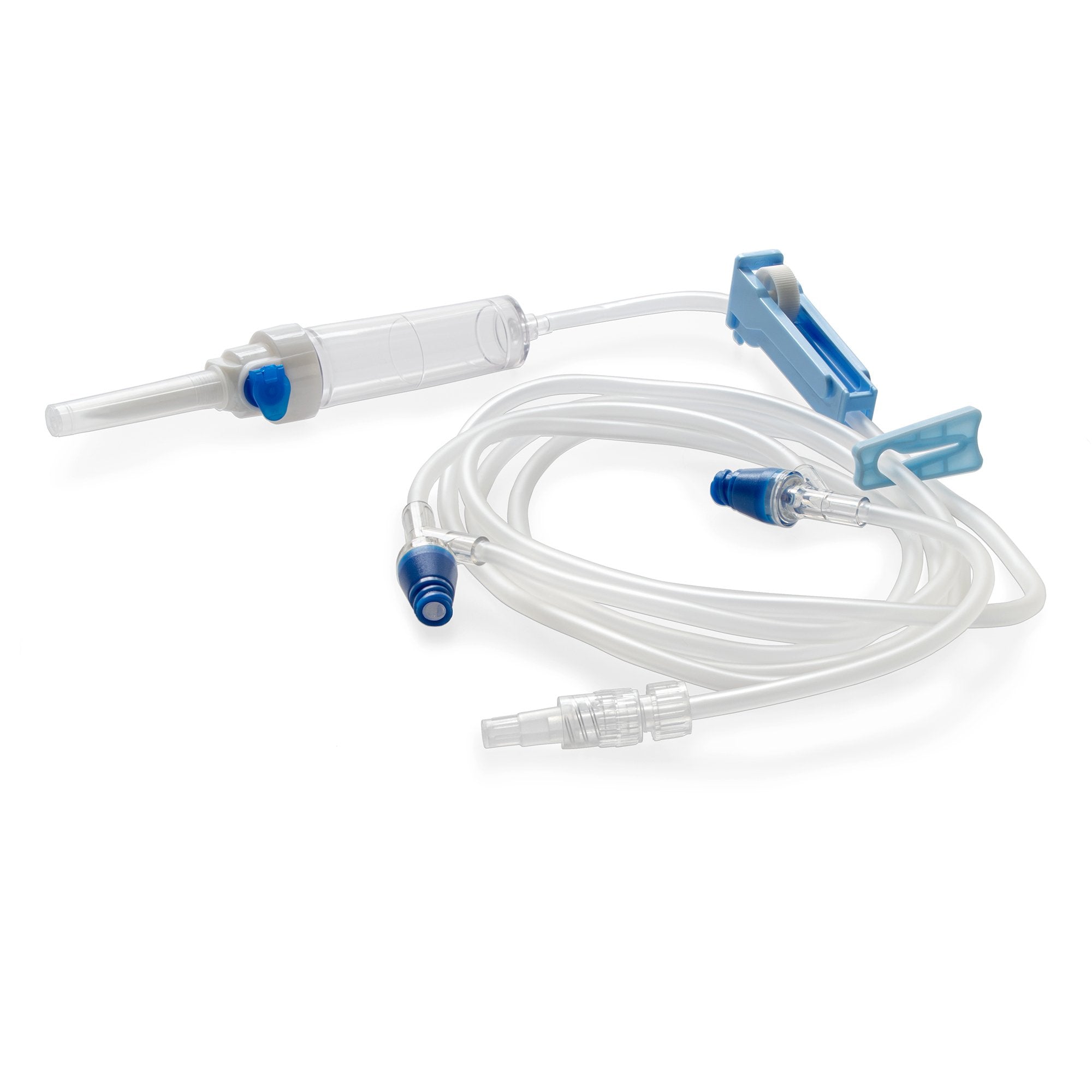 Primary IV Administration Set MedStream Gravity 2 Ports 20 Drops / mL Drip Rate Without Filter 80 Inch Tubing Solution Without Flow Regulator