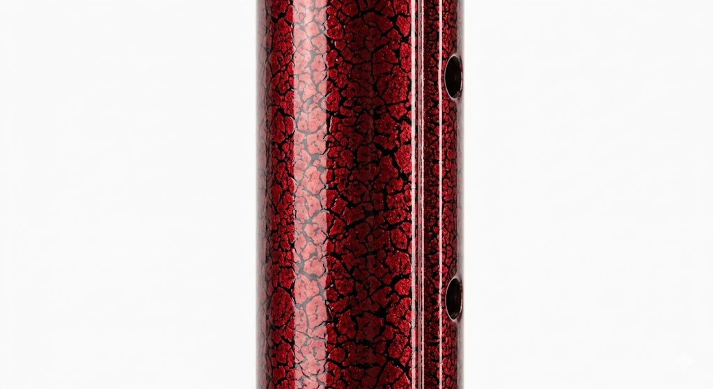 Offset Cane Alum W/gel Grip Red Crackle