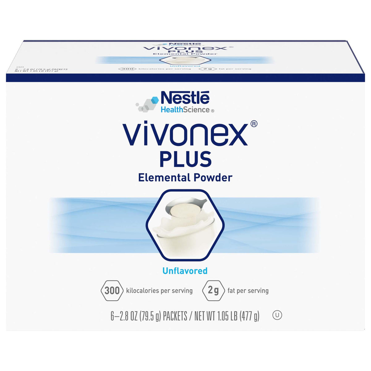 Oral Supplement Vivonex Plus Unflavored Powder 2.8 oz. Individual Packet Case of 36