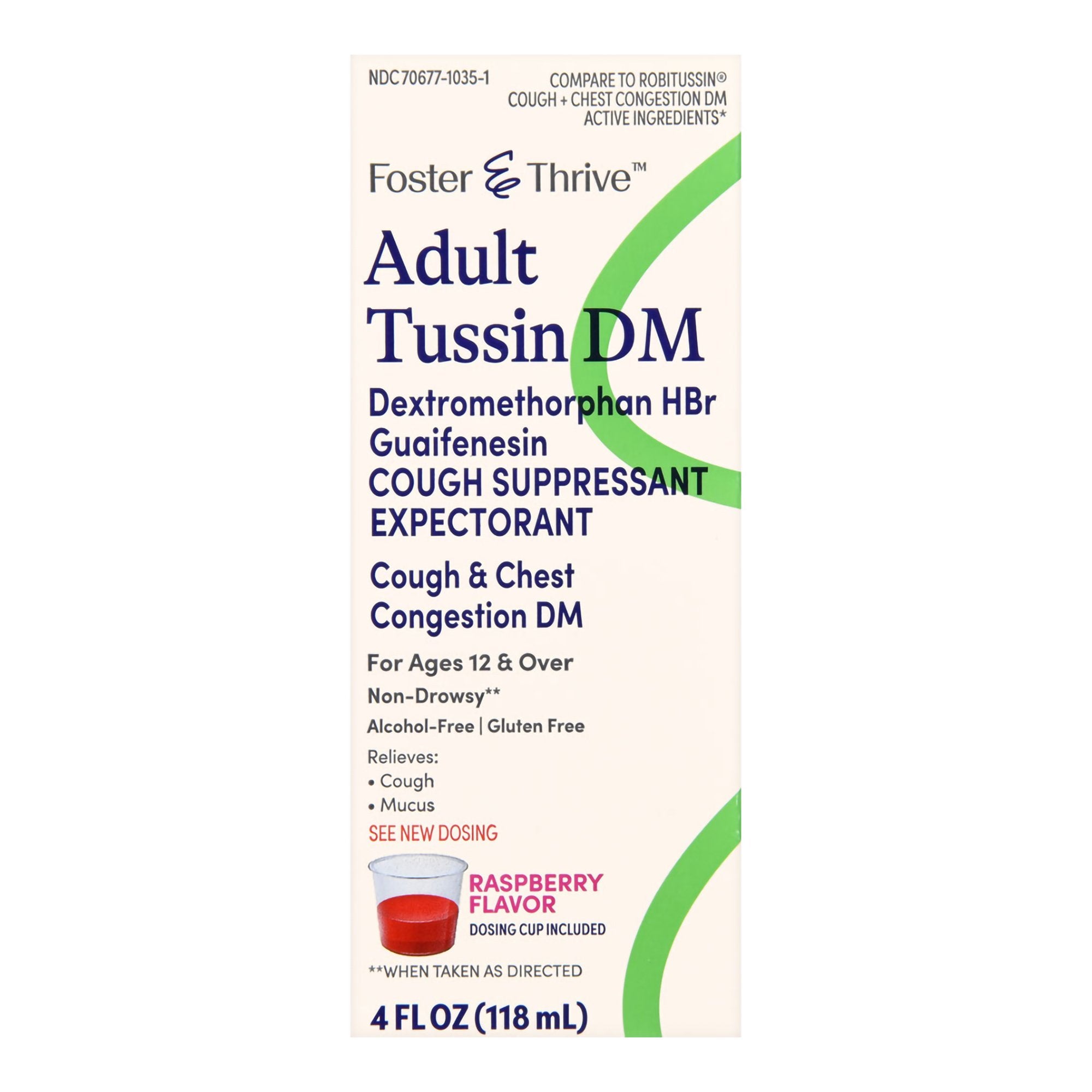 Cough and Chest Congestion Foster & Thrive 50 mg - 5 mg / 5 mL Strength Syrup 4 oz.