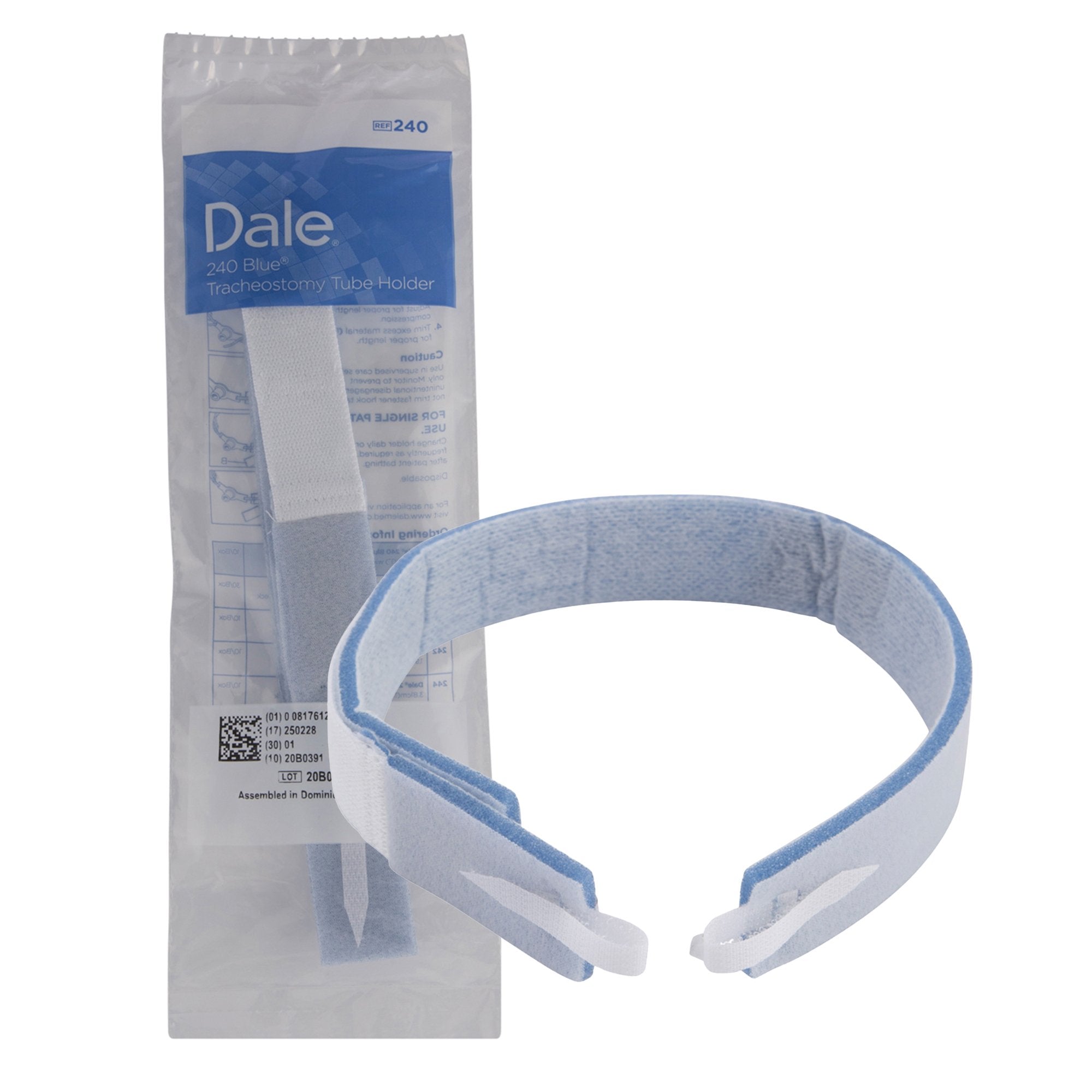 Tracheostomy Tube Holder Blue 1 X 19 1/2 Inch Pediatric / Adult