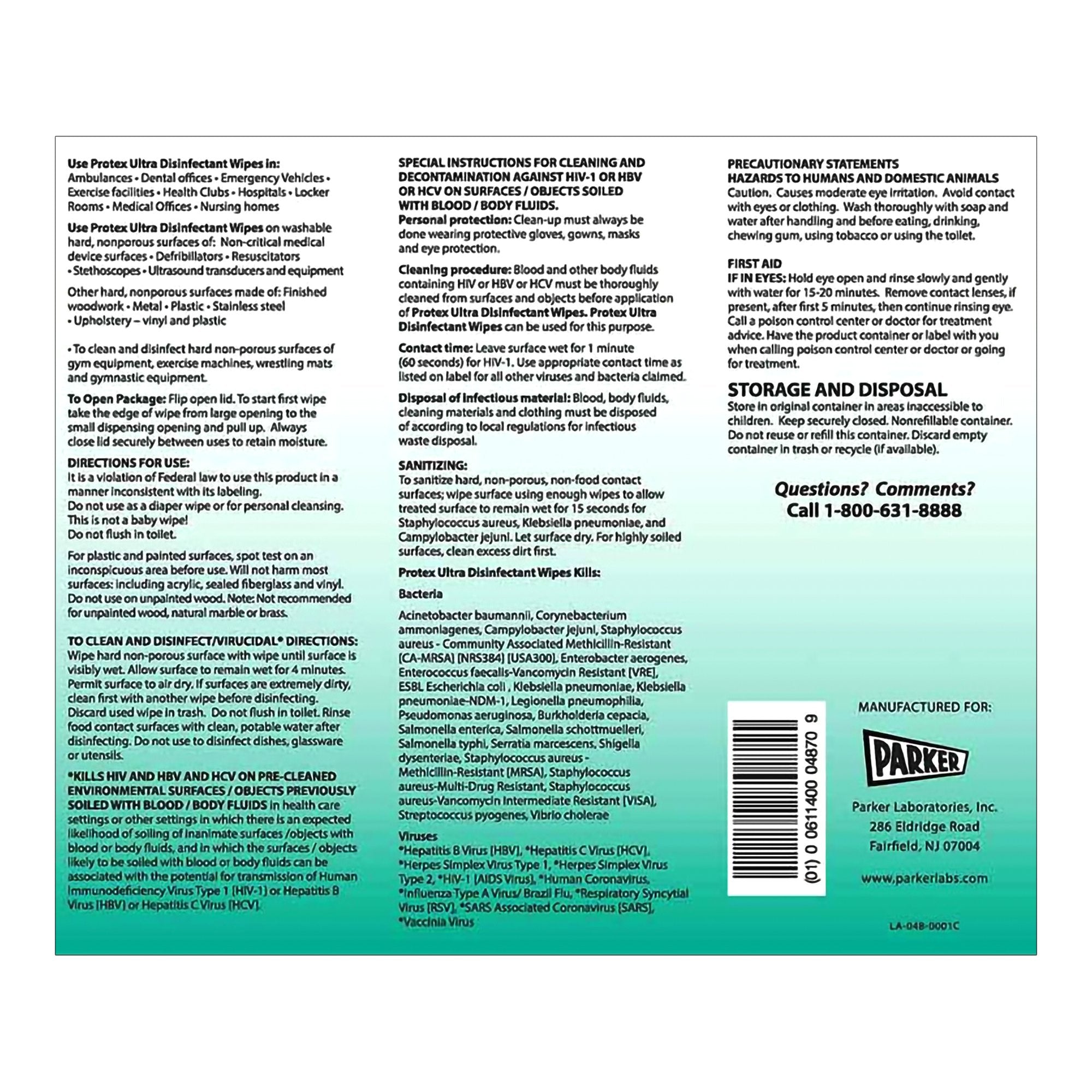 Protex Ultra Surface Disinfectant Cleaner Premoistened Broad Spectrum Manual Pull Wipe 75 Count Canister Lemon Scent NonSterile