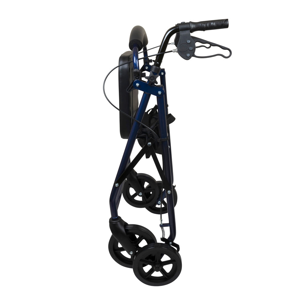 deluxe aluminum rollator blue 8 wheels