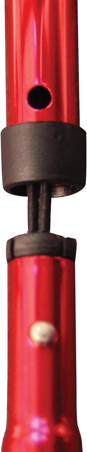 deluxe folding travel walker red