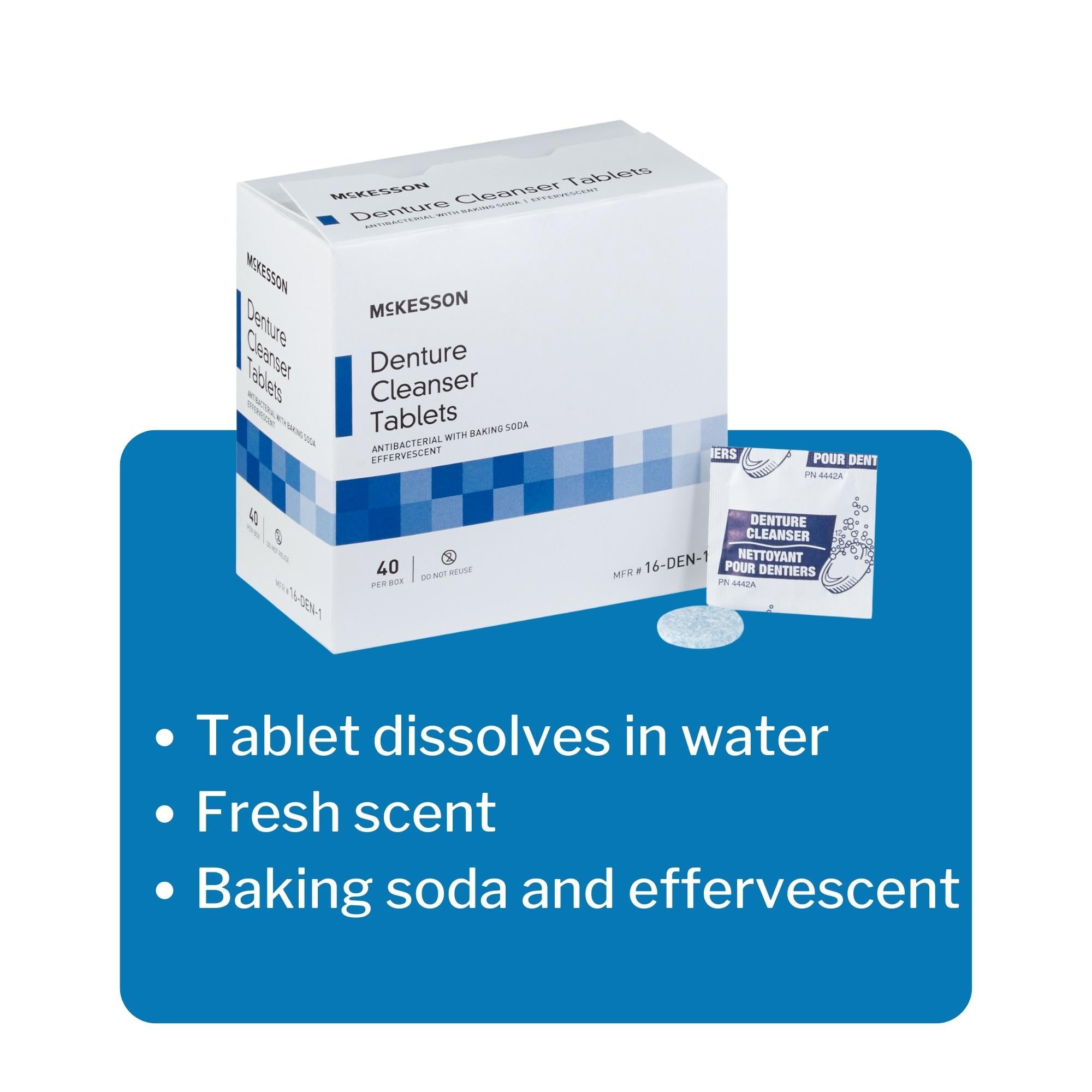 denture cleaner mckesson unflavored packaging type box