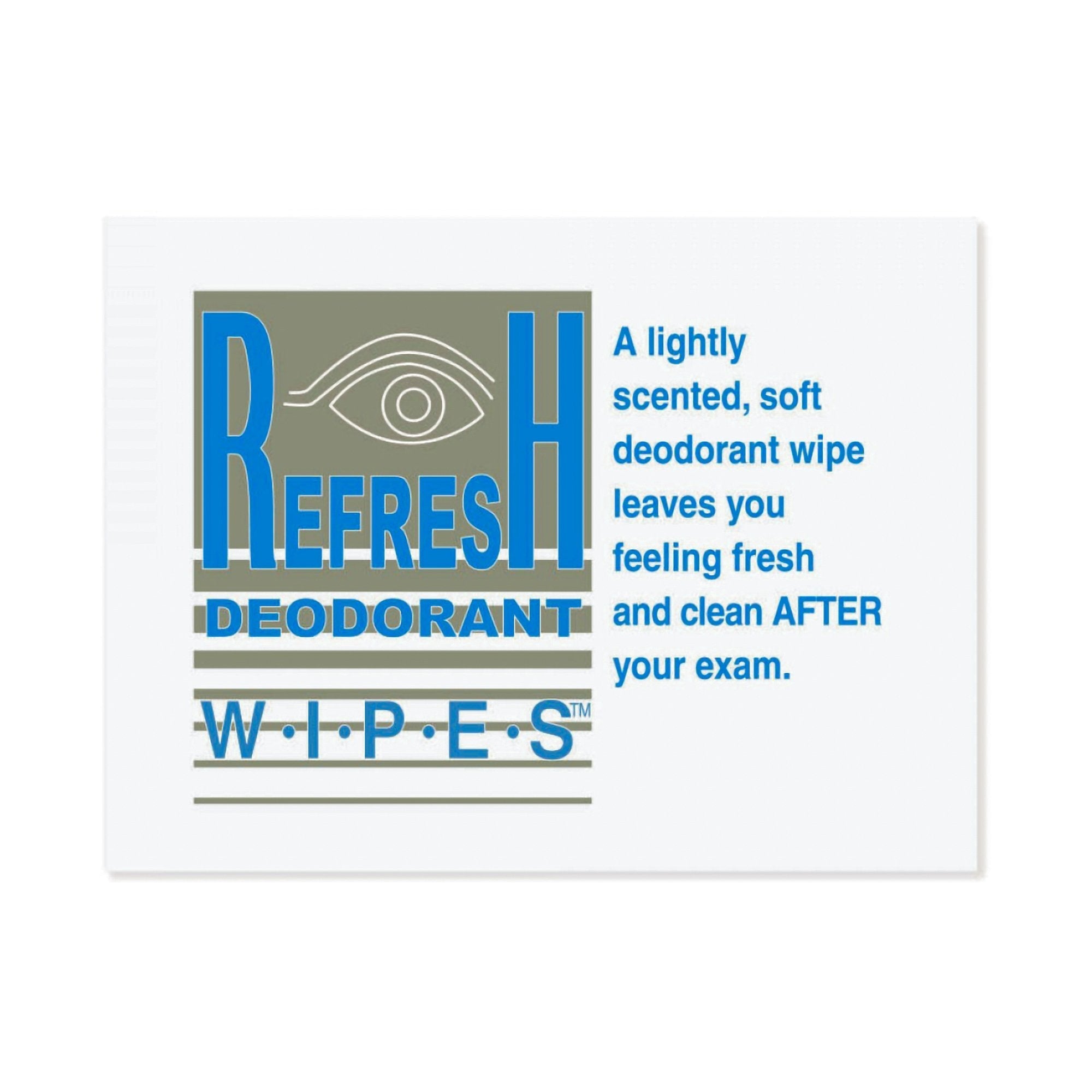 Deodorant Towelette PDC Refresh Deodorant Wipes Individual Packet Scented 50 Count