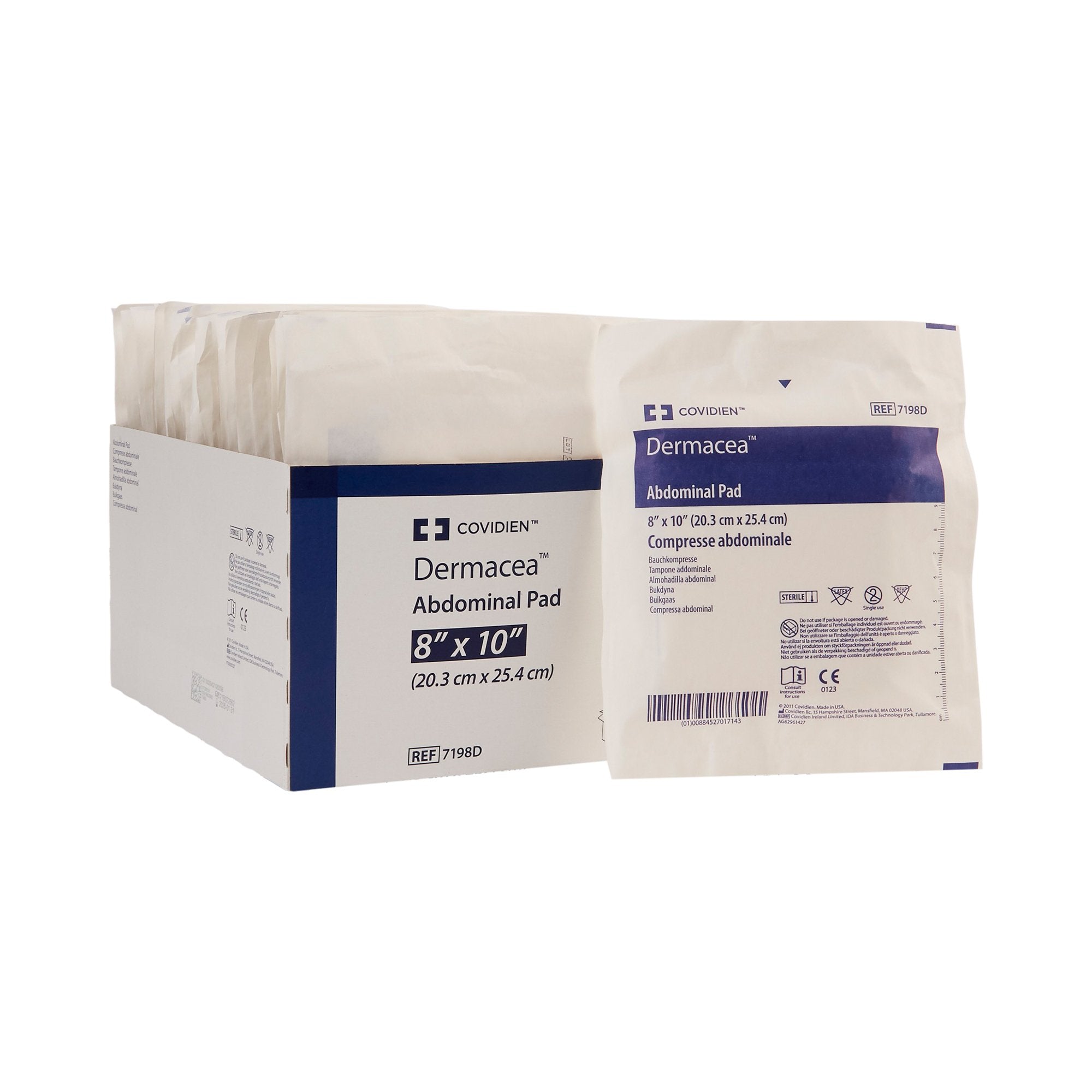 Abdominal Pad Dermacea 8 X 10 Inch Sterile 1 per Pack