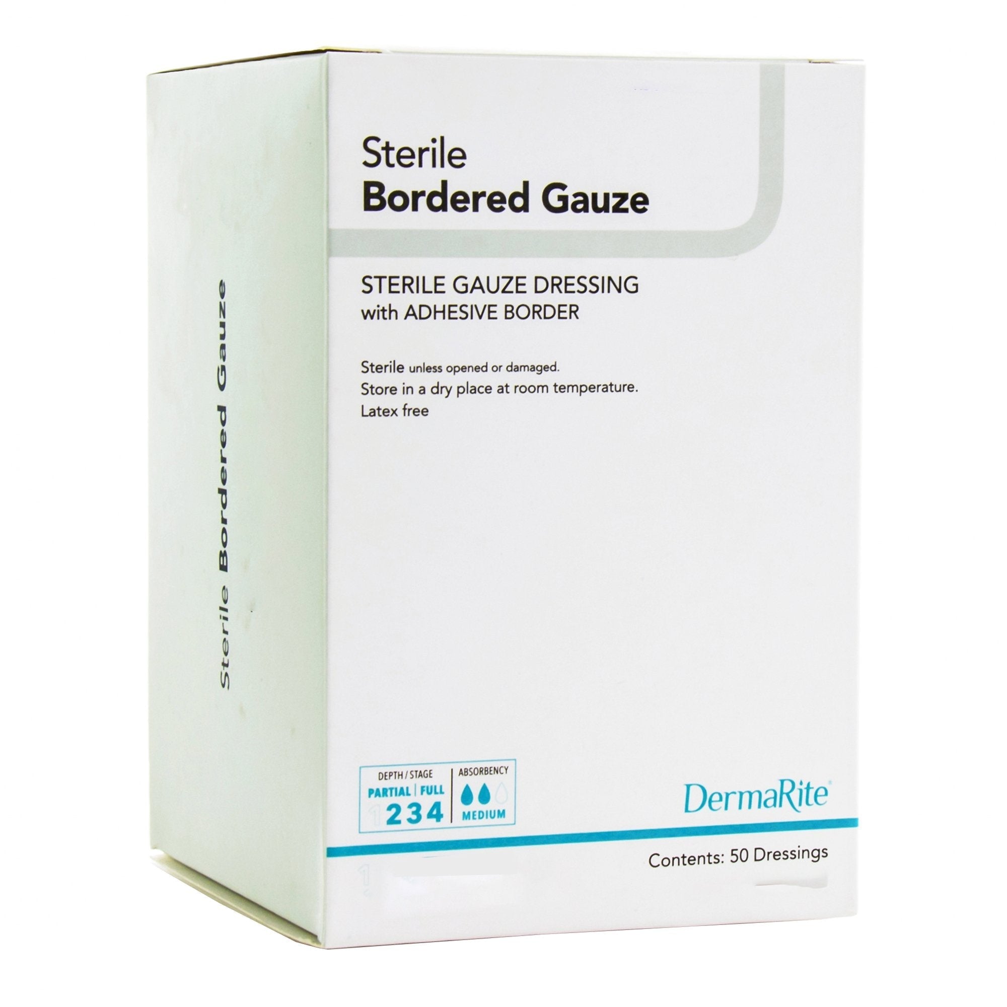dermarite bordered gauze white adhesive dressing 2 x 2 inch dermarite bordered gauze island dressing mk972459bx