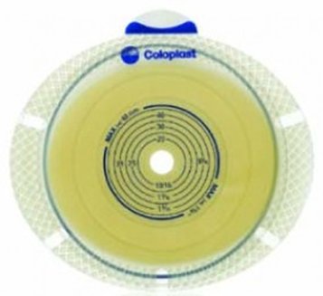 Ostomy Barrier SenSura Flex Xpro Trim to Fit, Standard Wear Double Layer Adhesive 50 mm Flange Red Code System 3/8 to 1 7/8 Inch Opening