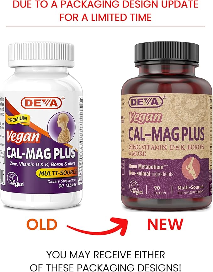 deva vegan vitamins cal mag plus 90 tablets