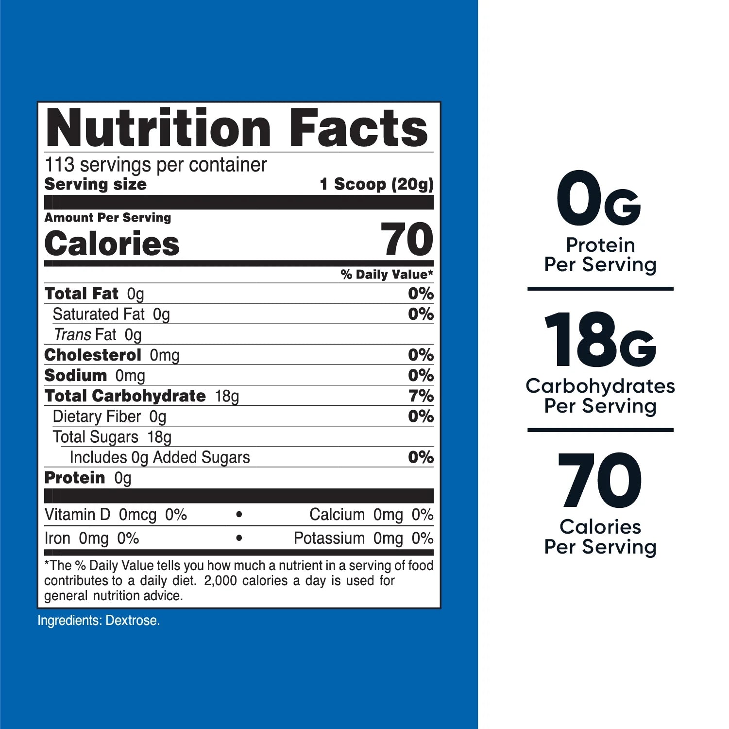 Dextrose Powder 5 LBS Non Gmo, Gluten Free Supplement