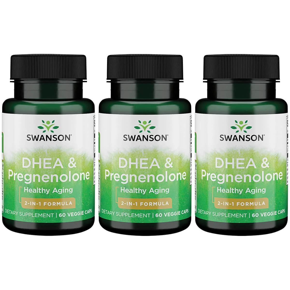 Dhea and Pregnenolone 60 Veg Caps 3 Pack