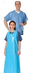 Scrub Shirt Large Blue 2 Pockets Short Sleeve Unisex