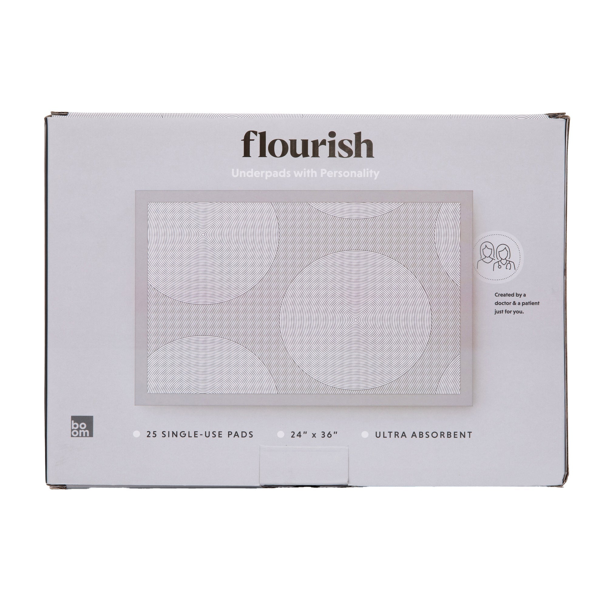 disposable underpad flourish 24 x 36 inch fluff light absorbency