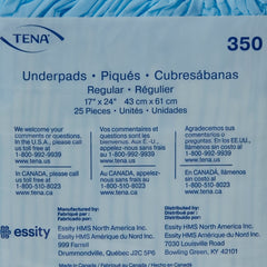 disposable underpad tena regular 17 x 24 inch fluff light absorbency