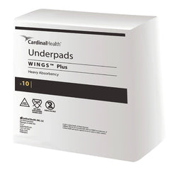 Disposable Underpad Wings Plus 30 X 30 Inch Fluff / Polymer Heavy Absorbency