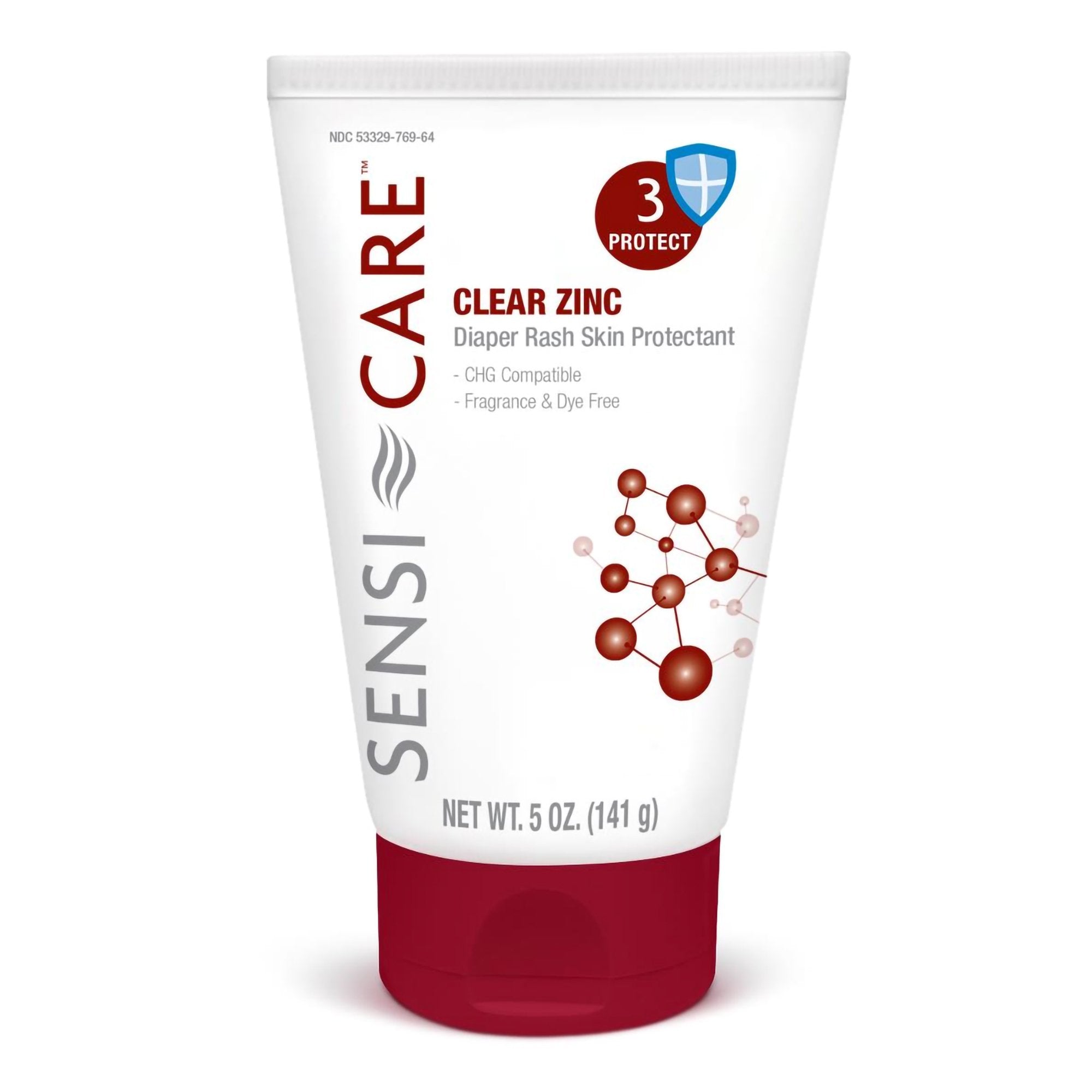 Skin Protectant Sensi-Care Clear Zinc 5 oz. Tube Unscented Cream CHG Compatible, Packaging Type- Each