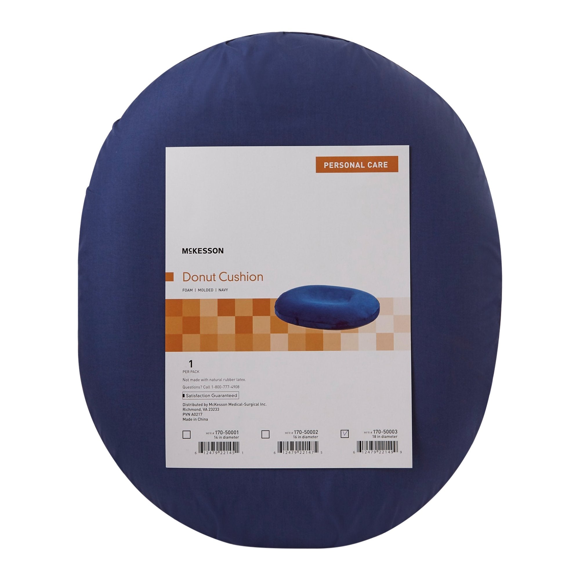 donut seat cushion mckesson 18 inch diameter foam packaging type each