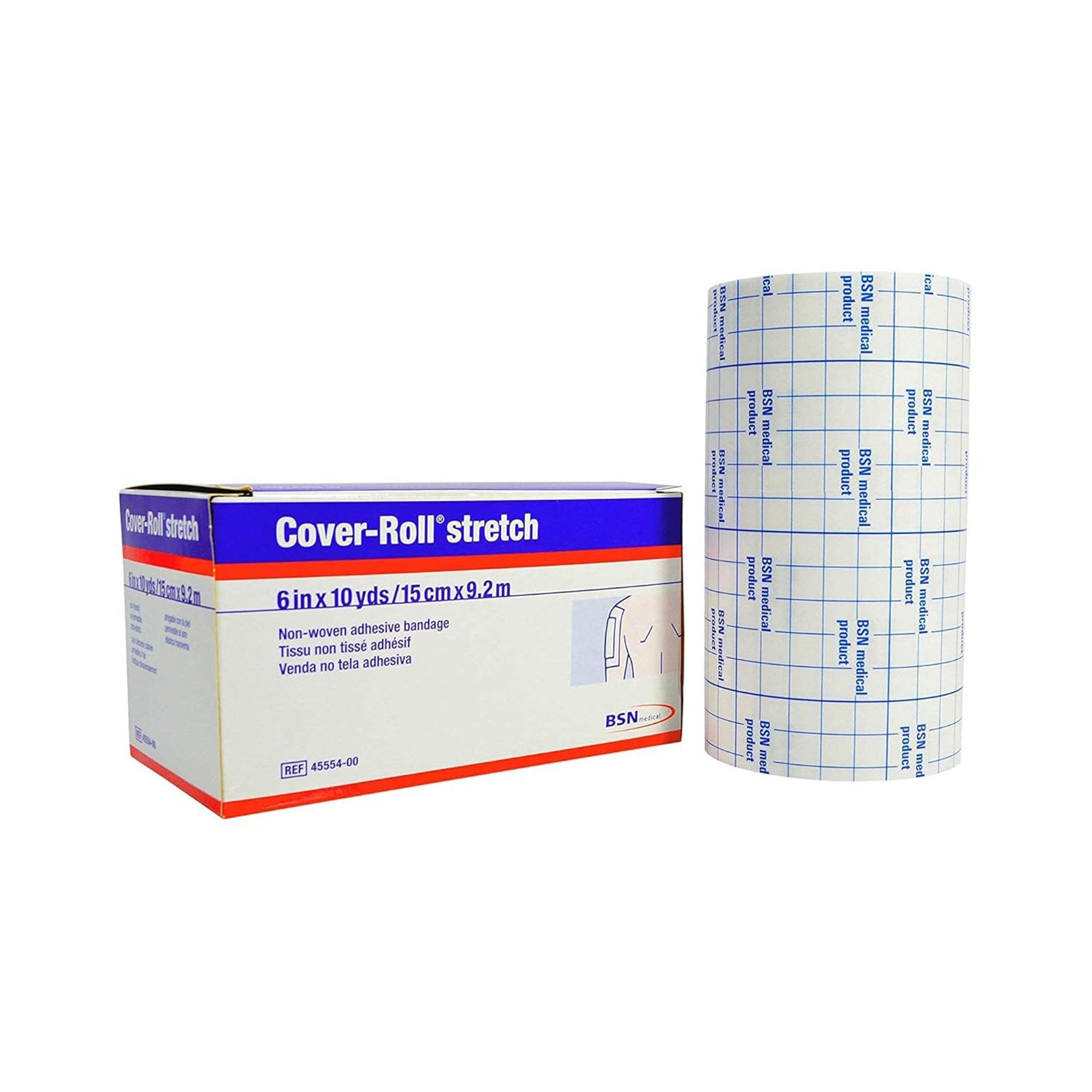 Dressing Retention Tape with Liner Cover Roll Stretch White 6 Inch X 10 Yard Nonwoven Polyester NonSterile