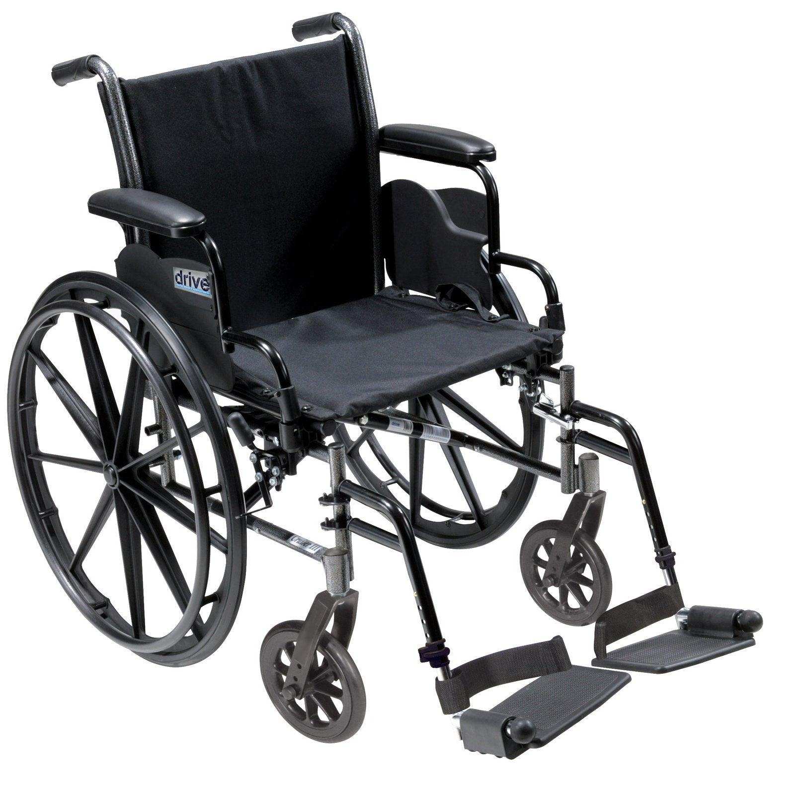 Drive Medical K3 Cruiser Iii Wheelchair with Removable flip-back arms and Swing-away Footrests ,8" front Wheels ,350lbs Weight Capacity ,K320ADDA-SF