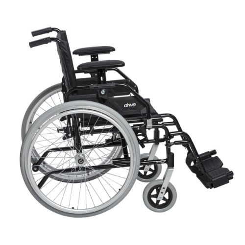 Drive Medical drive™ Lynx Wheelchair with Flip-back Padded Height Adjustable Desk Arms and Elevating Leg rest ,275 lbs Weight Capacity ,K518FBADDAELR
