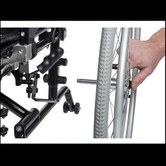 Drive Medical drive™ Lynx Wheelchair with Flip-back Padded Height Adjustable Desk Arms and Elevating Leg rest ,275 lbs Weight Capacity ,K518FBADDAELR