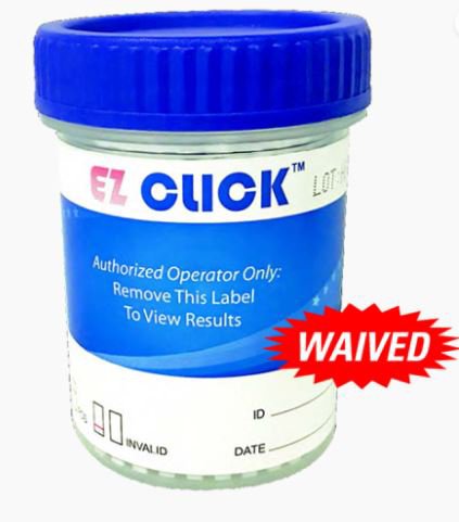 Drugs of Abuse Test Kit EZ Click AMP, BAR, BUP, BZO, COC, mAMP/MET, MDMA, MOR, MET, OXY, PCP, THC (pH, Oxidants, SG) 25 Tests CLIA Waived