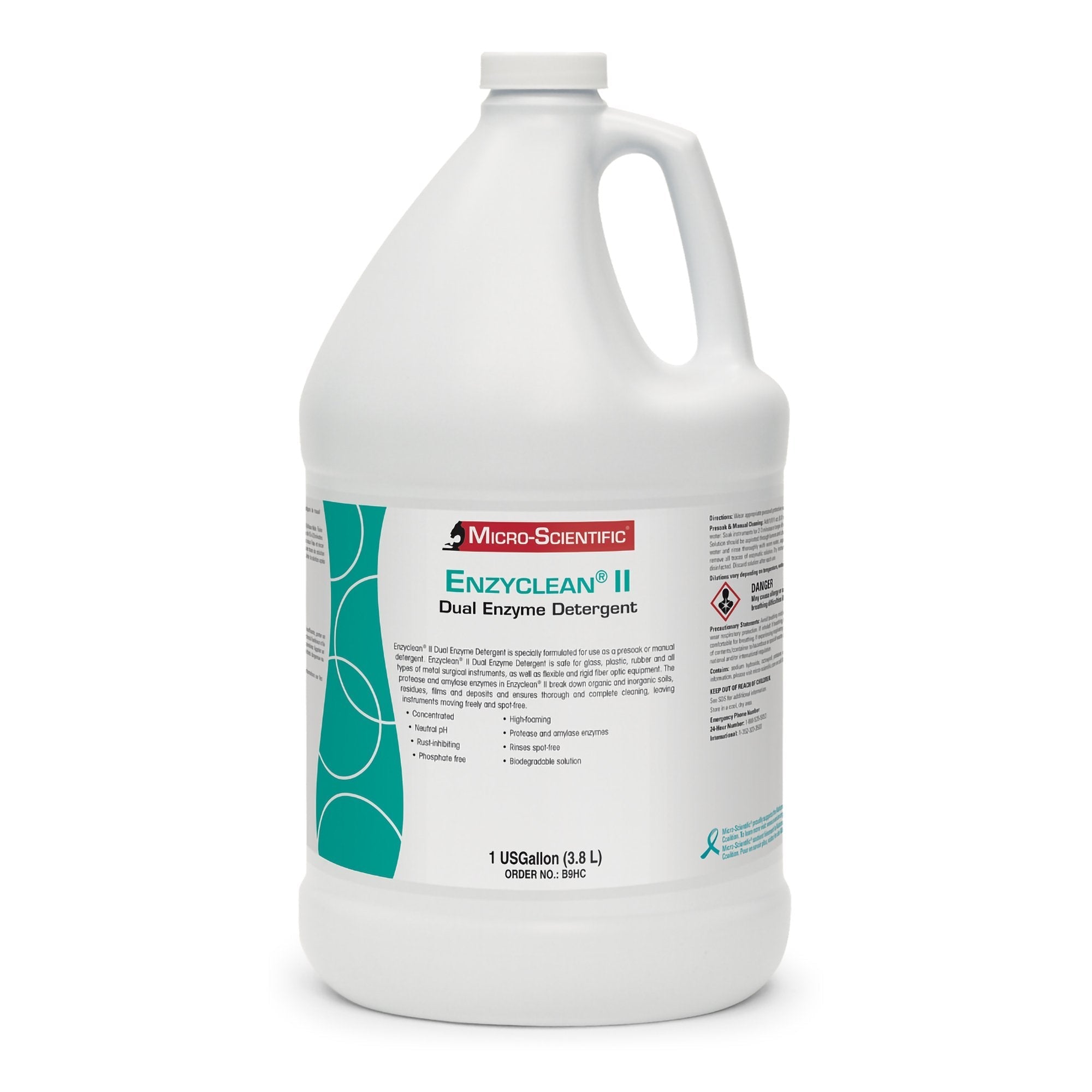 Dual Enzymatic Instrument Detergent Enzyclean II Liquid Concentrate 1 gal. Jug Spearmint Scent