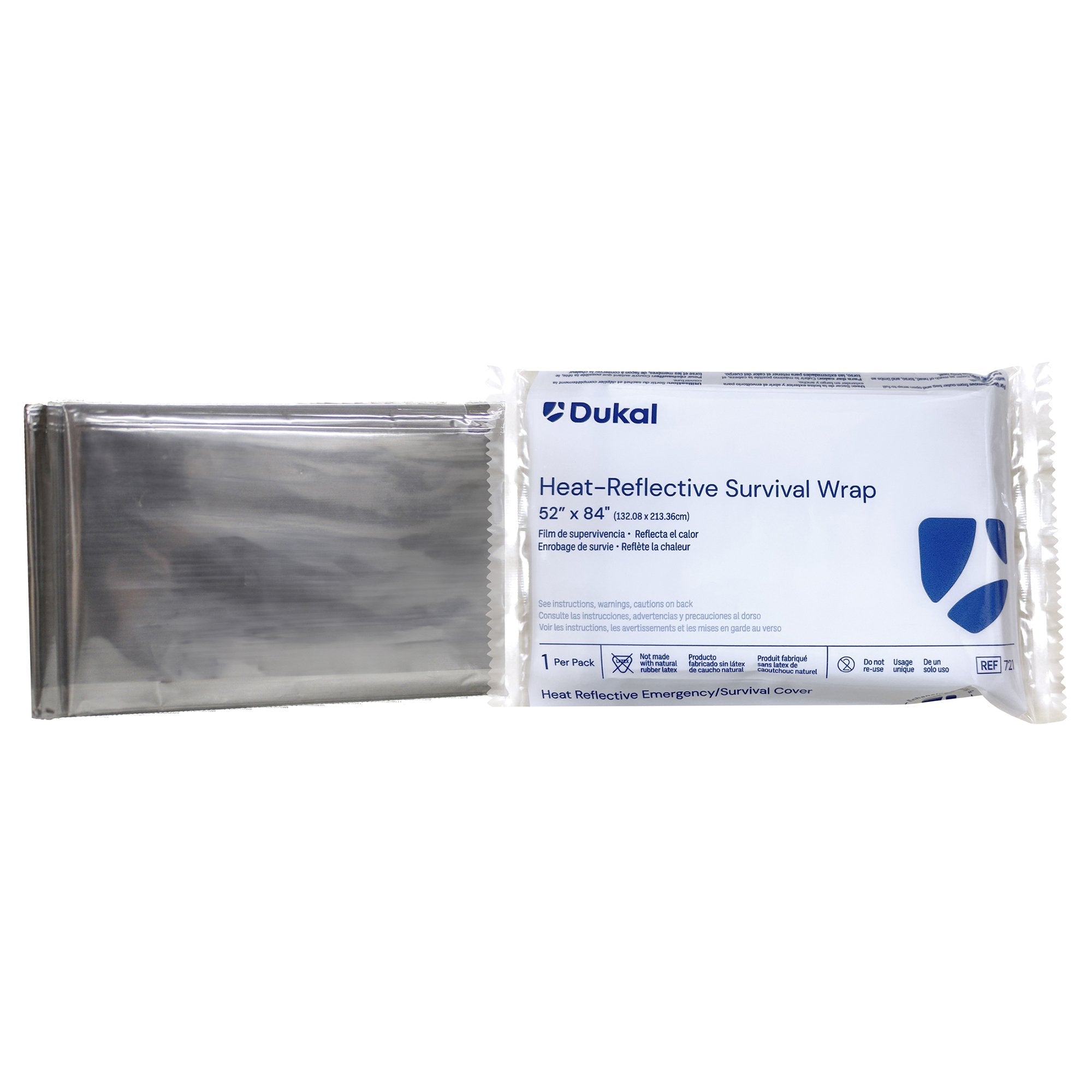 Emergency Blanket Dukal 52 X 84 Inch Mylar