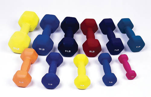Dumbell Weight Color Neoprene Coated 8 Lb All Care Store