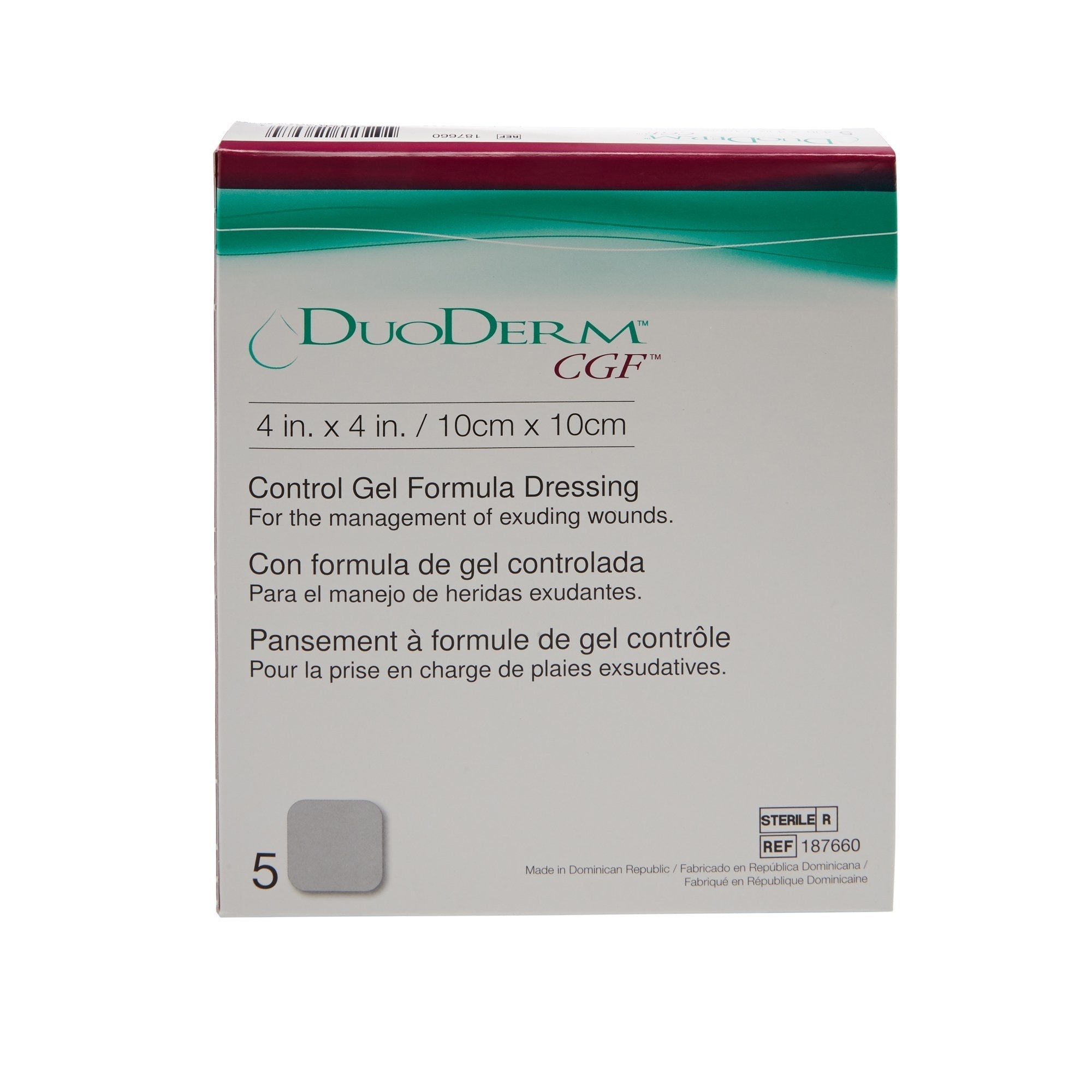 duoderm cgf hydrocolloid dressing 4 x 4 inch duoderm cgf hydrocolloid dressing mk181329bx