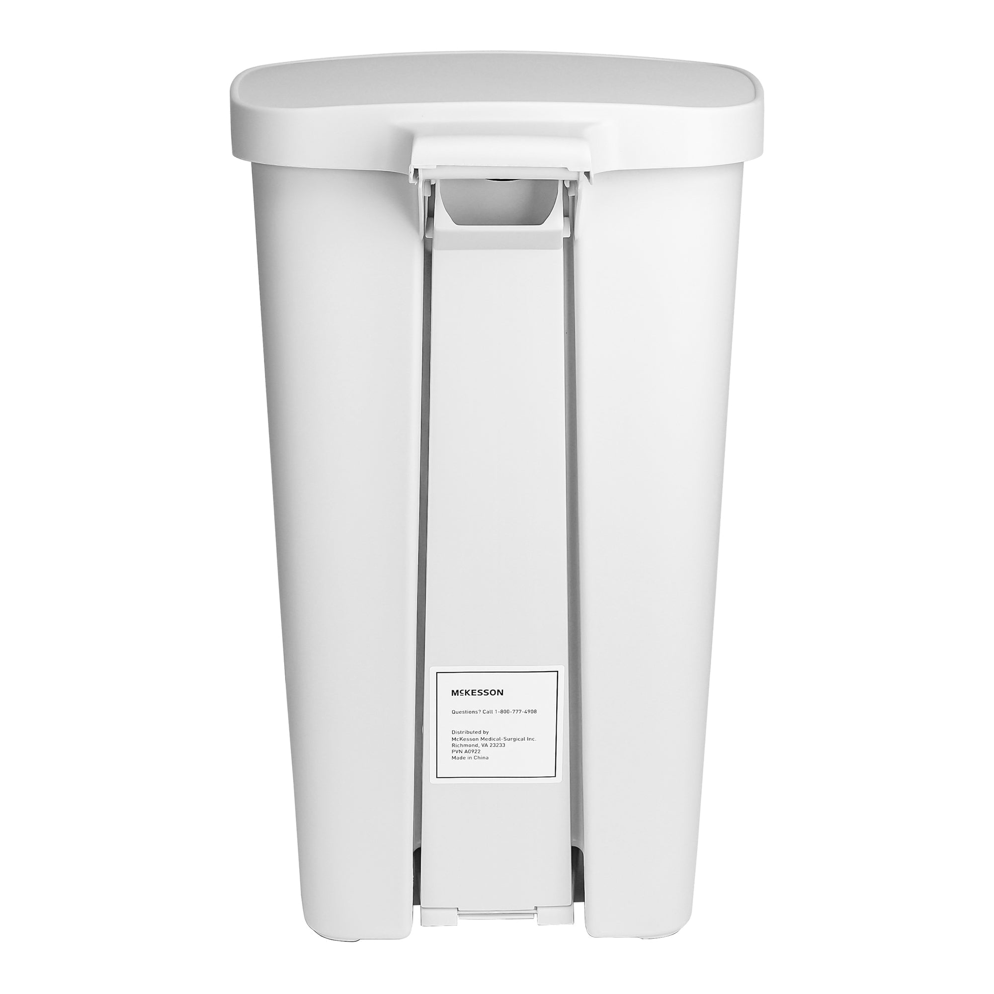 McKesson white trash can rear view