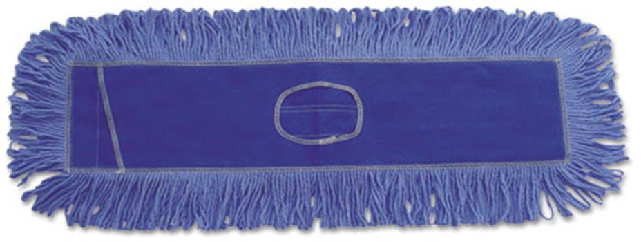 Dust Mop Pad Boardwalk Looped end Blue Cotton / Synthetic Fiber Reusable