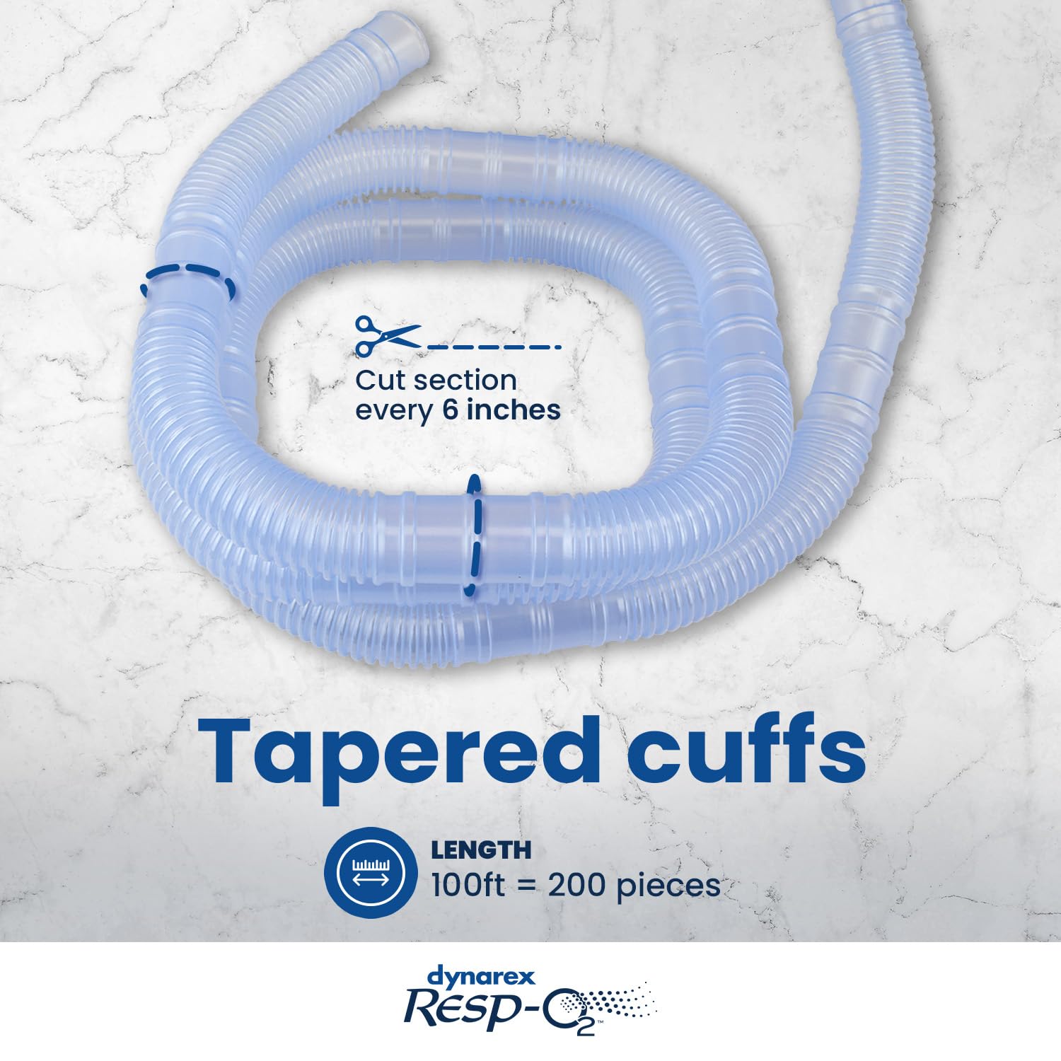 dynarex 34213 corrugated tubing 6 1 8 m