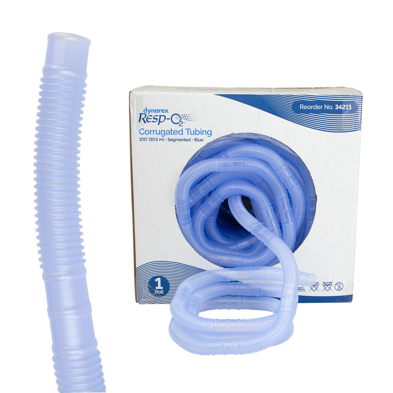 dynarex 34213 corrugated tubing 6 1 8 m