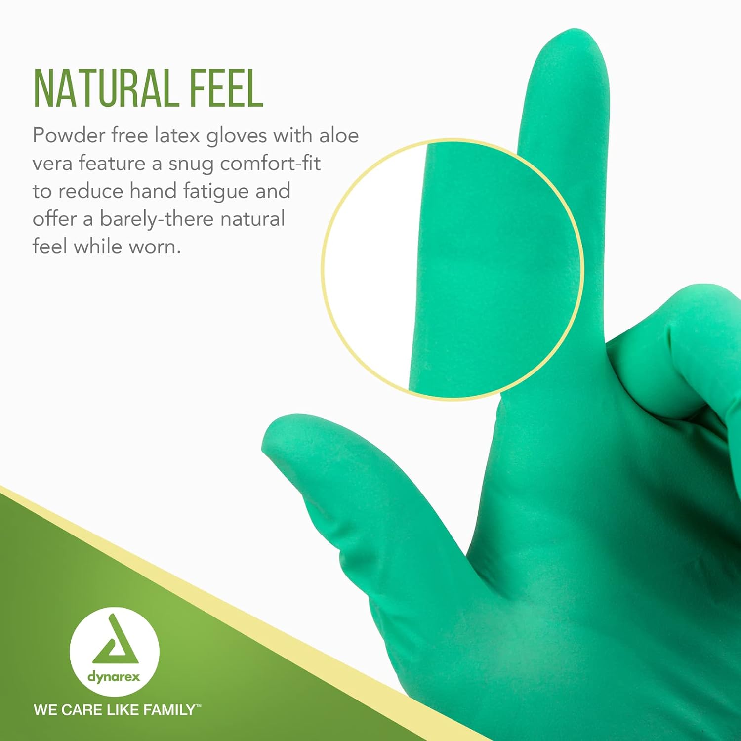 dynarex aloetex latex exam gloves with aloe powder free