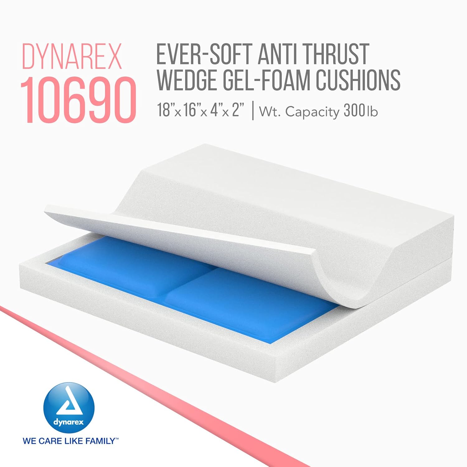 dynarex anti thrust wedge gel foam cushion