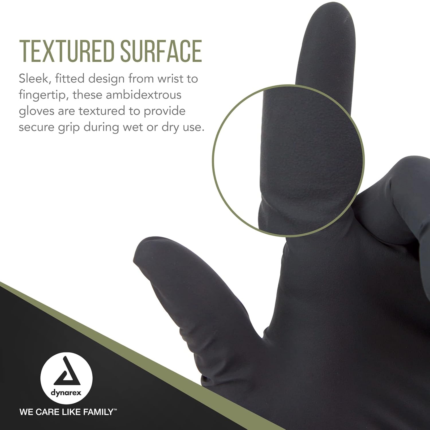 dynarex black arrow latex exam gloves powder free