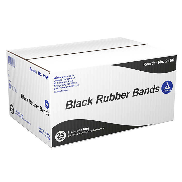 dynarex black rubber bands