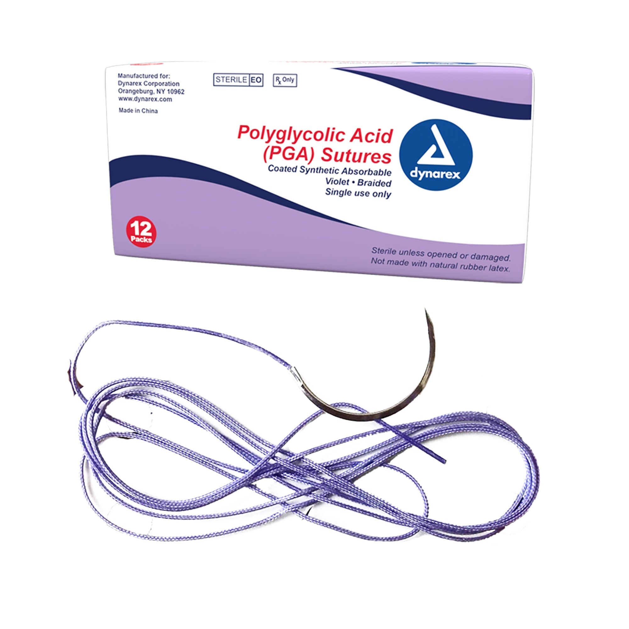 dynarex braided pga sutures
