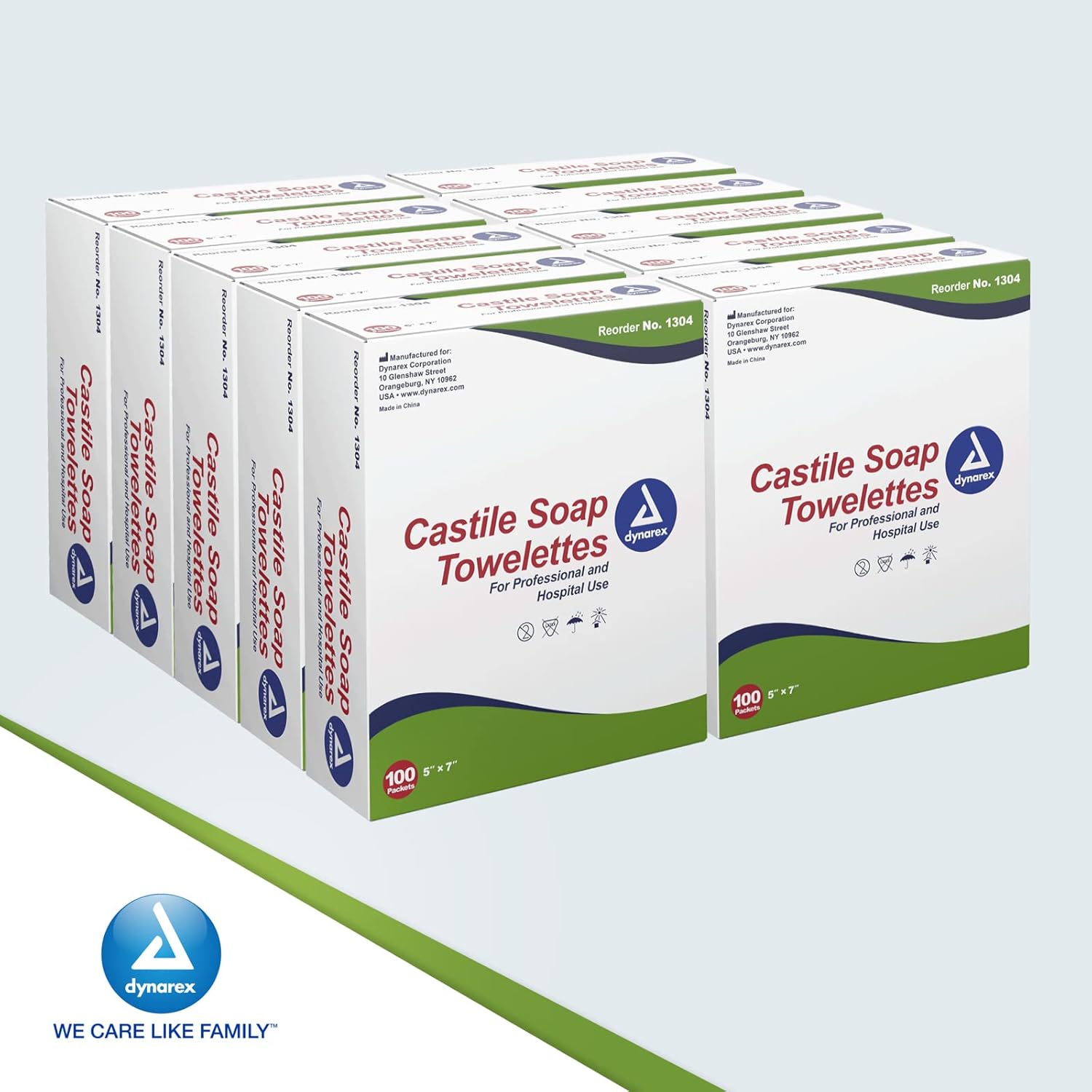 dynarex castile soap towelettes