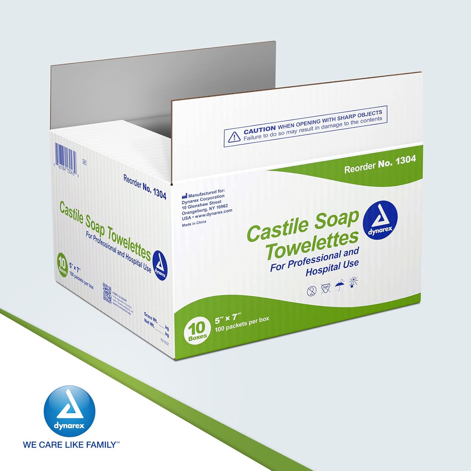 dynarex castile soap towelettes